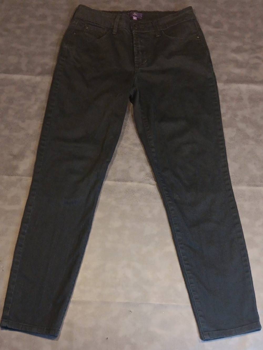 NYDJ Clarissa Ankle Straight Leg Jeans in Black with Lift And Tuck Technology